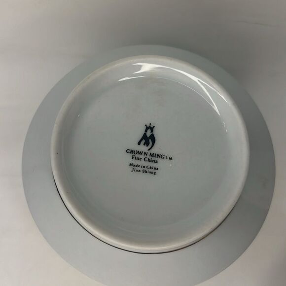 Crown Ming Fine China 8 Oz Creamer And 2 Cup Sugar Bowl Rose Floral Gold Trimmed - Picture 5 of 11